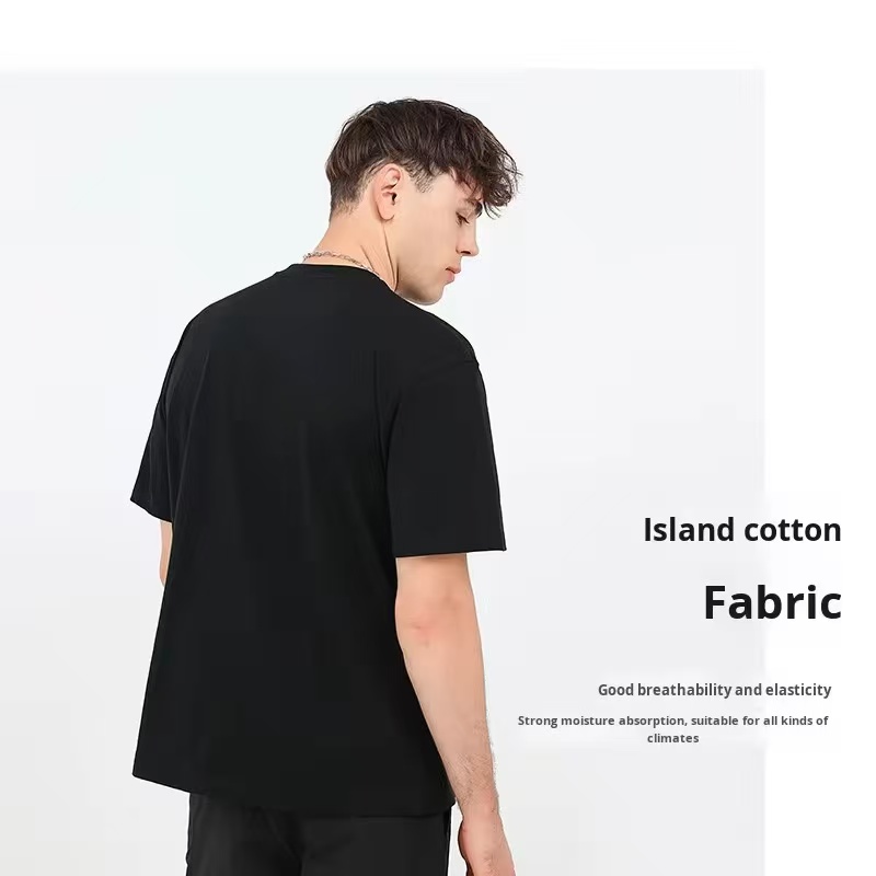 Dtg Shirt Blank - Camiseta de hombros caídos de algodón