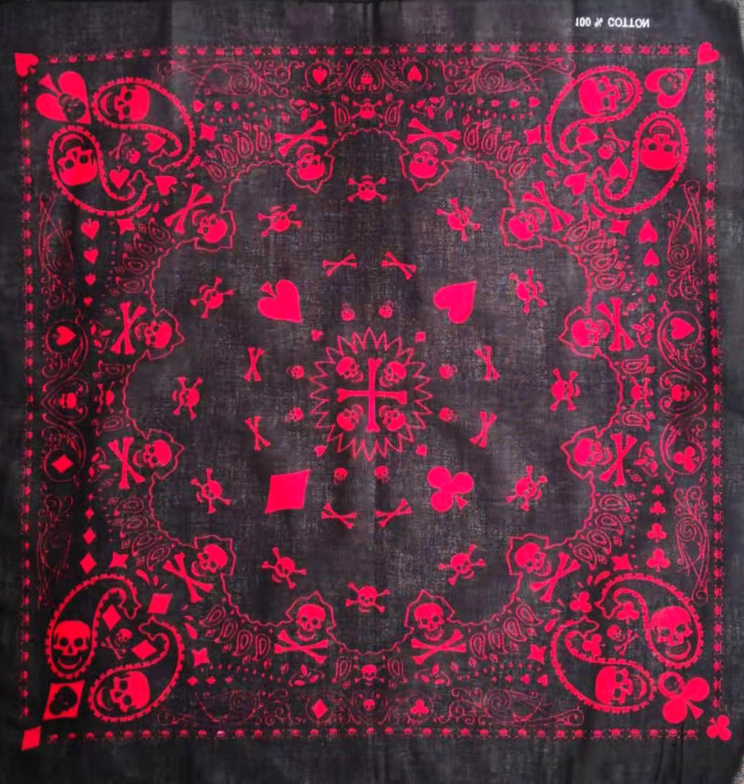 55cm blanco negro rojo cráneo  - Bandana Blank White reseña y precio